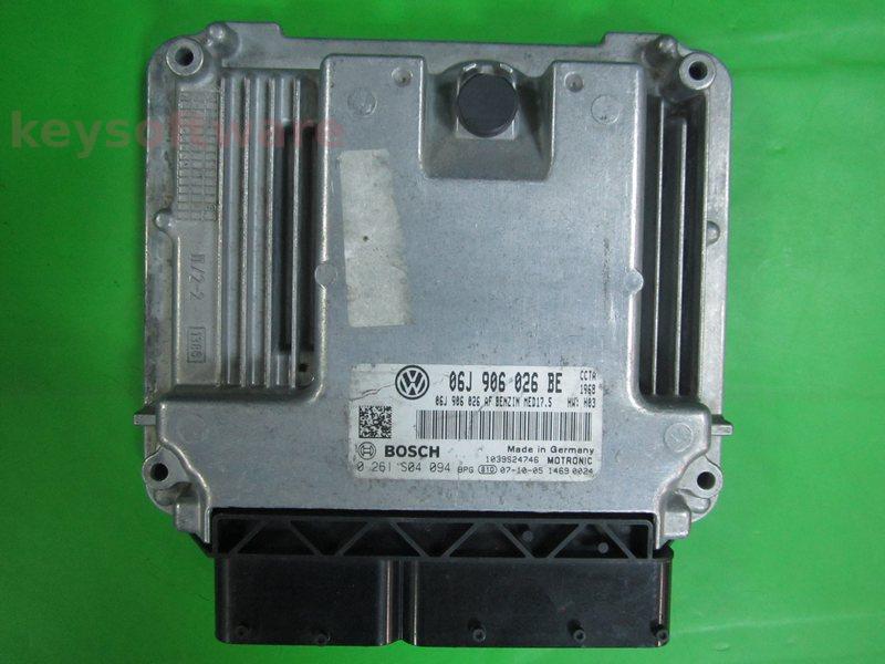 ECU VW Eos 2.0 06J906026BE 0261S04094 MED17.5 CCTA H03