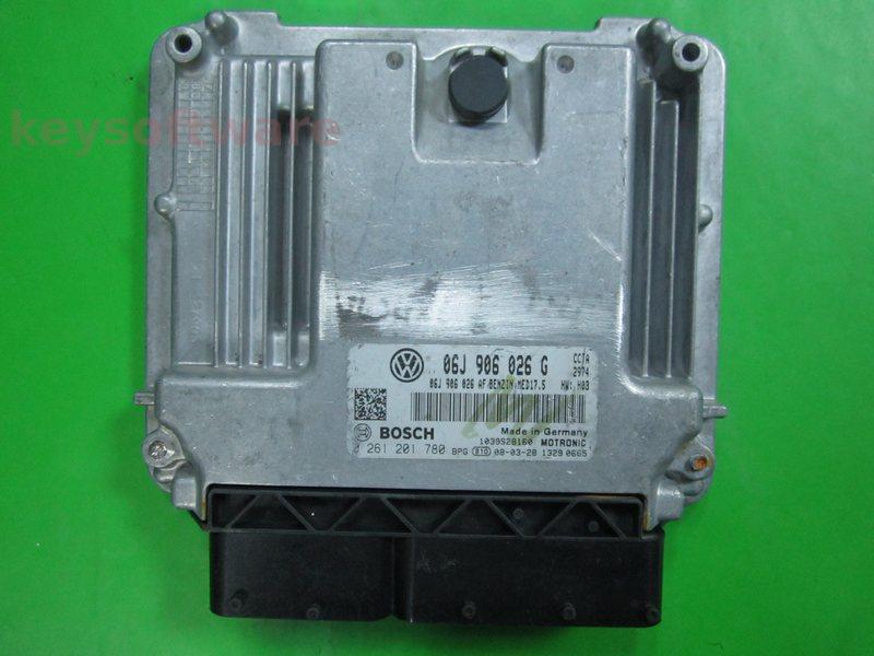 ECU VW Tiguan 2.0 06J906026G 0261201780 MED17.5 CCTA H03