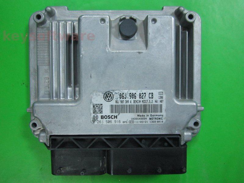 ECU VW Tiguan 2.0 06J906027CB 0261S06916 MED17.5.2 CCZD H07