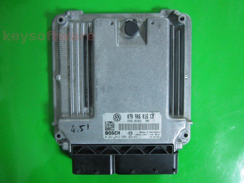 ECU VW T5 2.5TDI 070906016CB 0281012906 EDC16U31 BPC