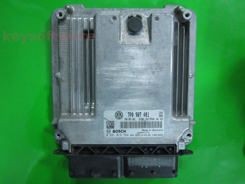 ECU VW Touareg 3.0TDI 7P0907401 0281016594 EDC17CP44 CASA H13